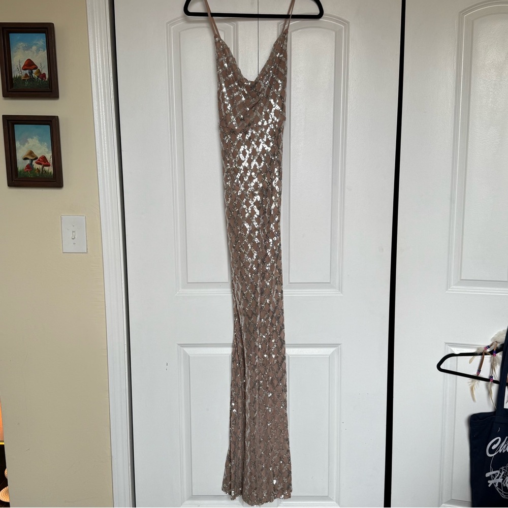 Elegant Sequin Evening Gown